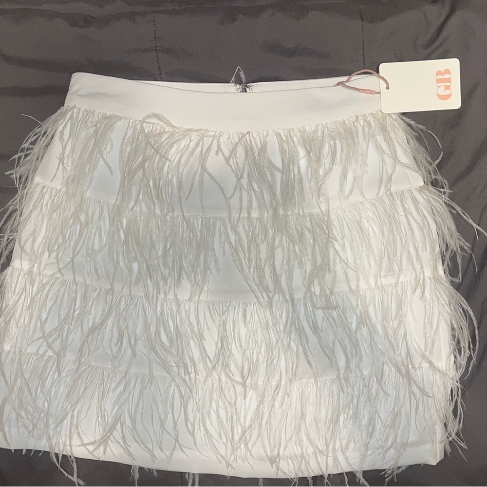 Gianni Bini White Bubble Mini Skirt